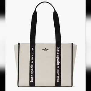 kate spade Black and White Logo Tote